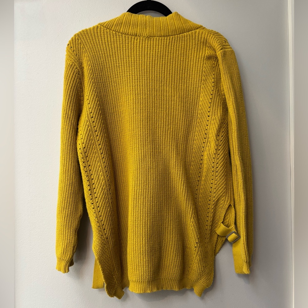 Joseph Yellow V-Neck Women's Sweater - Picture 3 of 4